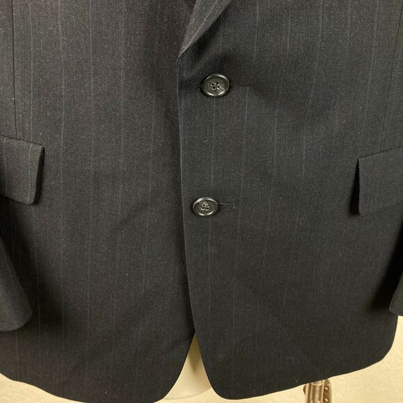 Hart Schaffner & Marx Bill's Clothes Pure Virgin Wool Striped Suit Jacket Sz 44R - Picture 7 of 13